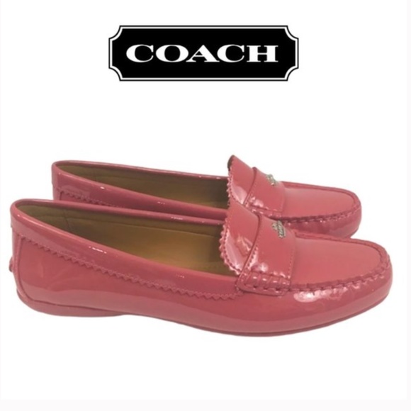 coach odette patent leather loafers